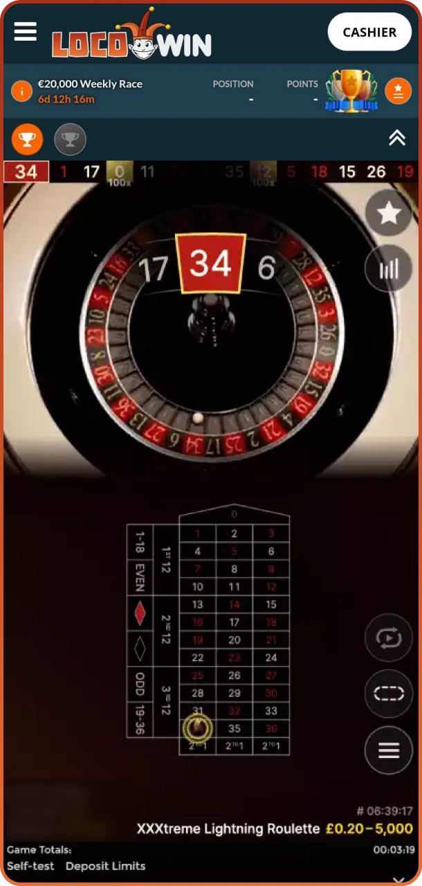 örja spela ditt valda live casinospel och vinn stort på Locowin.